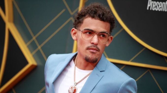 Trae Young has responded to increased scrutiny by doing what all great villains do — leveling up his game accordingly. (Rich Fury/Getty Images)