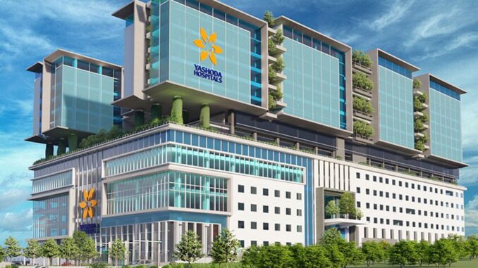 A real-world addition to Yashoda Hospitals Group's operation in Hyderabad is this planned 2,000-bed hospital in the HiTech City hub. (Yashoda Hospitals Group)