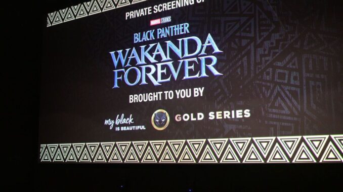 General view during Black Panther: Wakanda Forever Screening at Regal Atlantic Station on November 10, 2022 in Atlanta, Georgia. The loss of actor Chadwick Bose was a serious blow to the franchise. PRINCE WILLIAMS/WIREIMAGE VIA GETTY IMAGES.