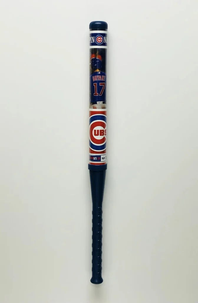 A Plastic Bat With A Cubs Player